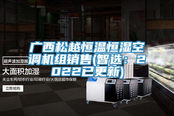 广西松越恒温恒湿空调机组销售(智选：2022已更新)